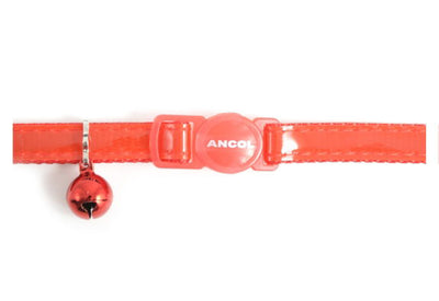 Ancol Safety Buckle Cat Collar Gloss Reflective Red